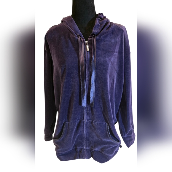 Liz Claiborne 3X Purple Velour Sweat Set - Picture 2 of 10